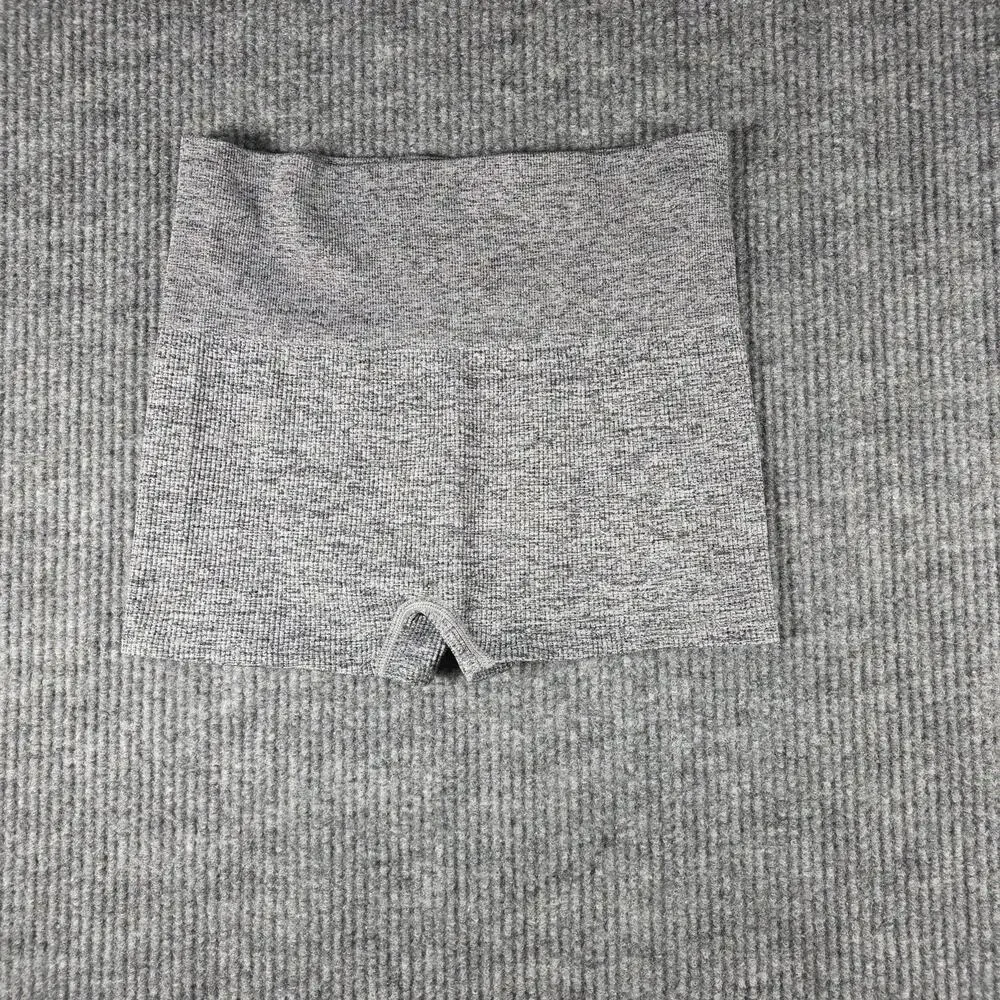 Colsie‎ Ribbed Seamless Lounge Shorts Gray Soft Stretch Women L